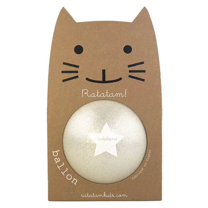 ballon enfant paillettes argentées dans packaging chat