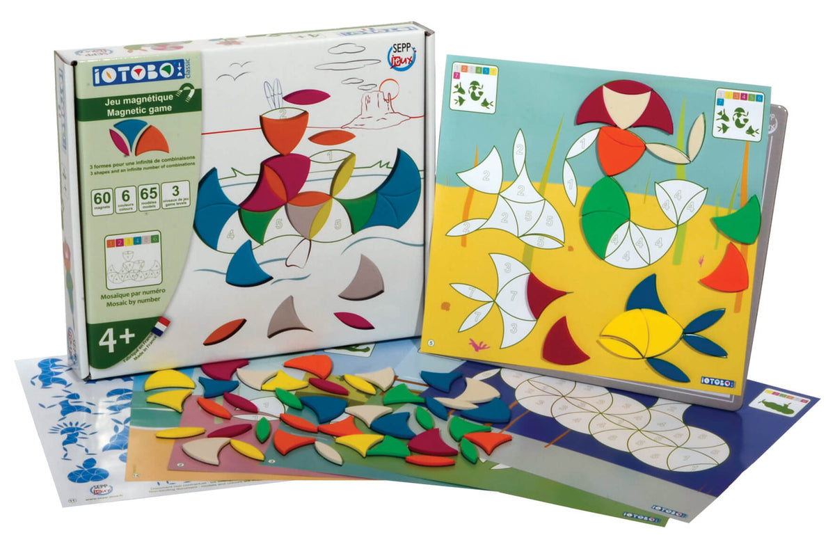 contenu de la boite de jeu iotobo pour stimuler l'imagination et la créativité des enfants de 4 ans