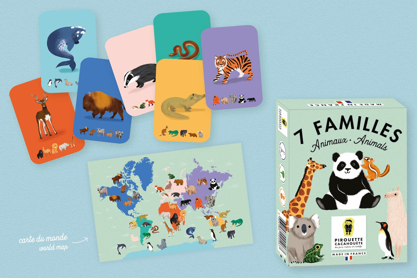 JEU DE 7 FAMILLES - JEUX DE CARTES - PIROUETTE CACAHOUETE