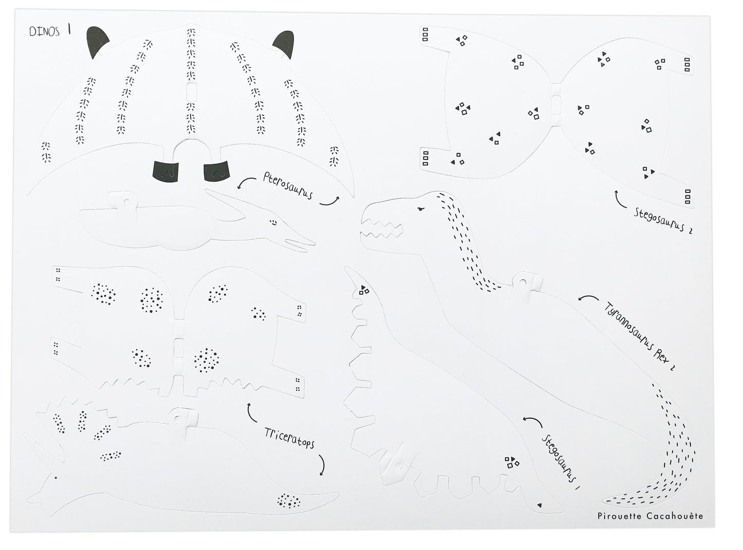 KIT CREATIF DINOSAURES - JEUX CREATIFS - PIROUETTE CACAHOUETE