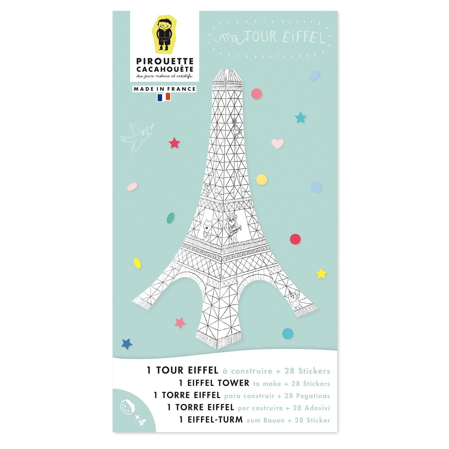 KIT CREATIF TOUR EIFFEL - JEUX CREATIFS - PIROUETTE CACAHOUETE