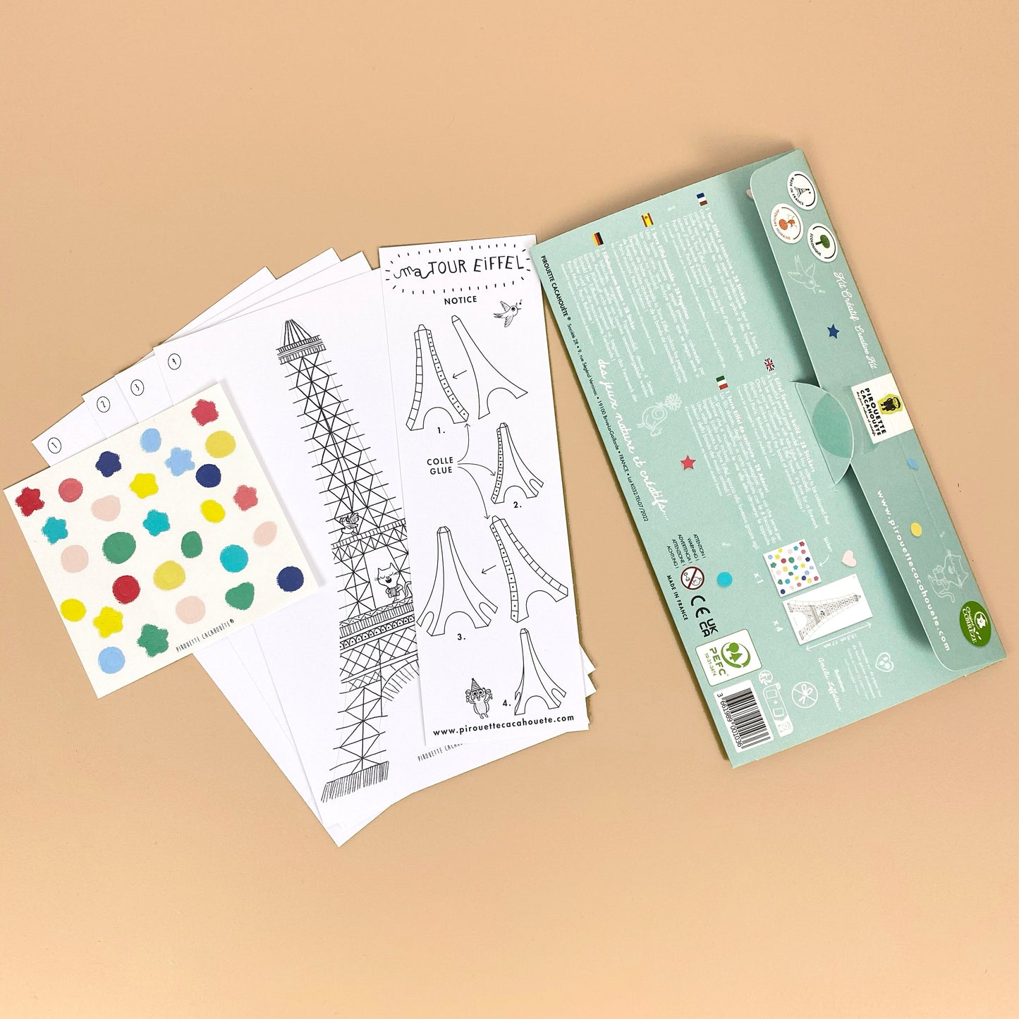 KIT CREATIF TOUR EIFFEL - JEUX CREATIFS - PIROUETTE CACAHOUETE