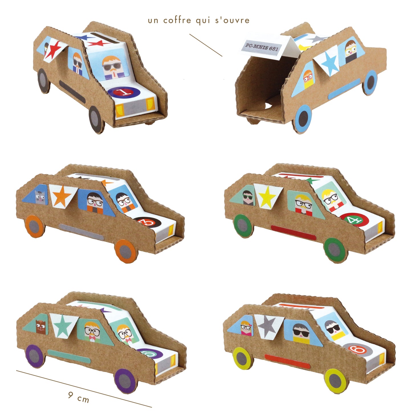 KIT CREATIF VOITURES - JEUX CREATIFS - PIROUETTE CACAHOUETE