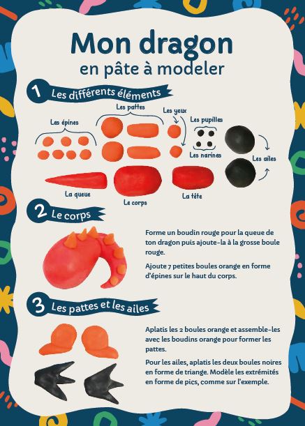 KIT MON DRAGON À FABRIQUER EN PÂTE À MODELER