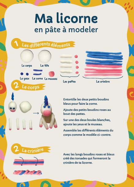 KIT MA LICORNE E À FABRIQUER EN PÂTE À MODELER