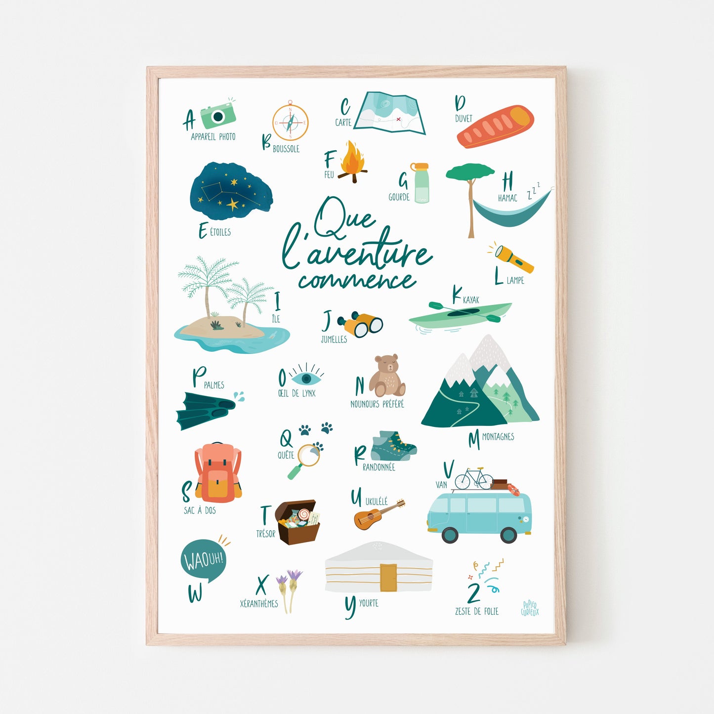 L’ABECEDAIRE DE L’AVENTURIER - AFFICHES - PAPIER CURIEUX
