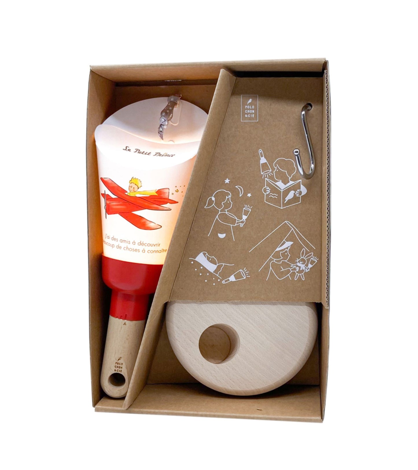 LAMPE PASSE-PARTOUT LE PETIT PRINCE EN AVION ROUGE