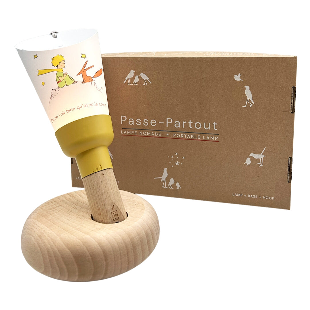 LAMPE PASSE - PARTOUT LE PETIT PRINCE ET LE RENARD JAUNE - COFFRET LAMPE NOMADE - MAISON POLOCHON