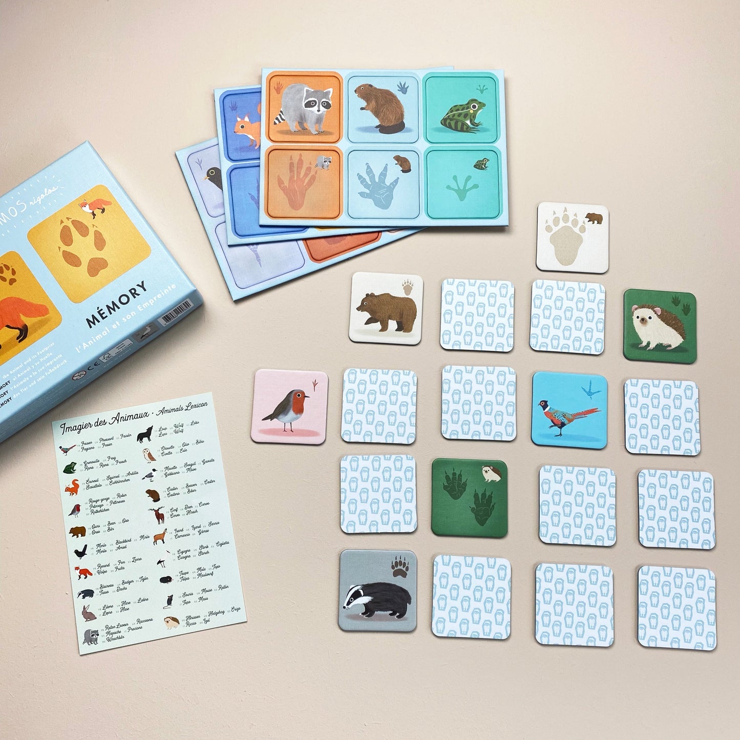 MEMORY L’ANIMAL ET SON EMPREINTE - JEUX - PIROUETTE CACAHOUETE