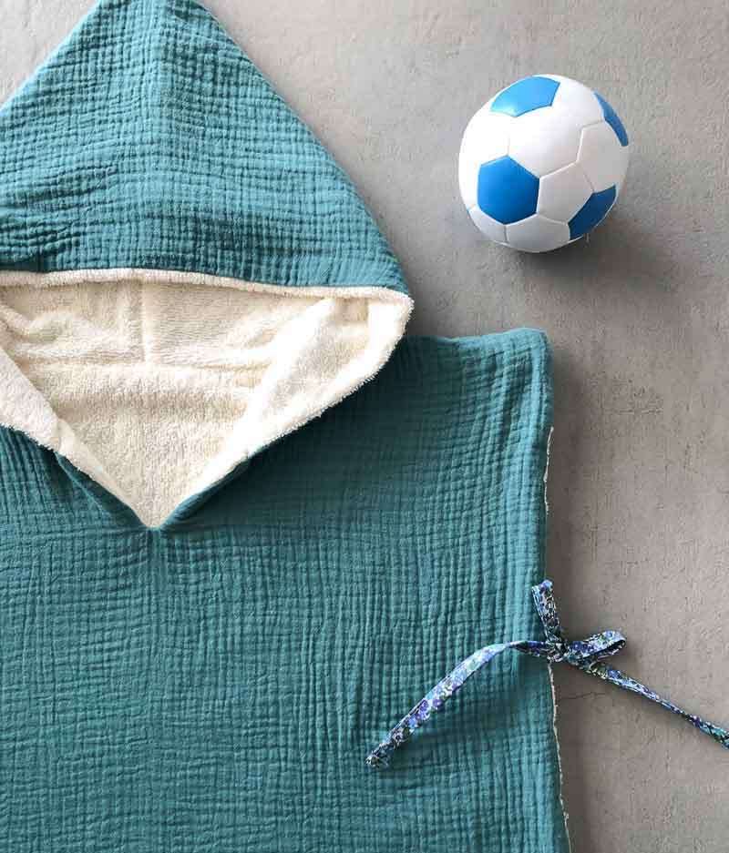 PONCHO DE BAIN OH HE MATELOT - PONCHO DE BAIN - MANUFACTURE DES BEBES FRANÇAIS