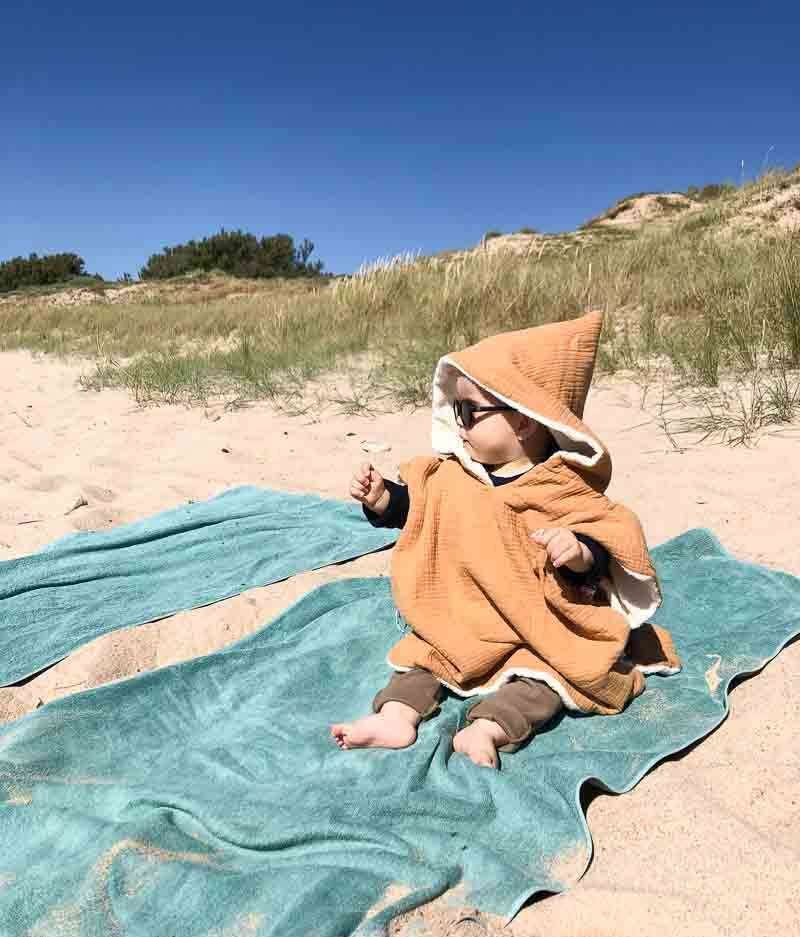 PONCHO DE BAIN OH HE MATELOT - PONCHO DE BAIN - MANUFACTURE DES BEBES FRANÇAIS