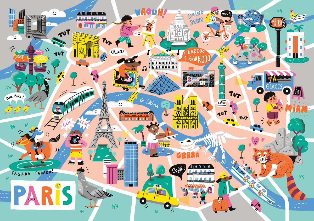 puzzle en bois balade à paris pour enfant de 6 ans