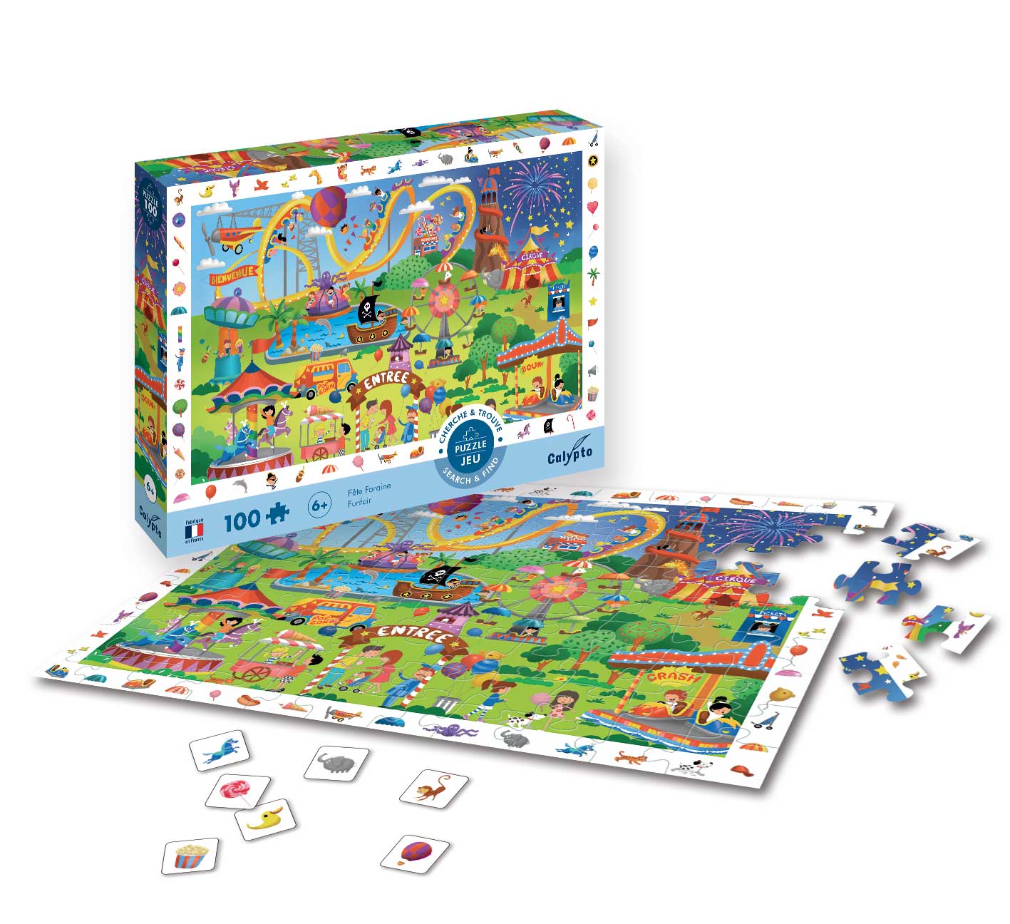PUZZLE FÊTE FORAINE - PUZZLES - CALYPTO