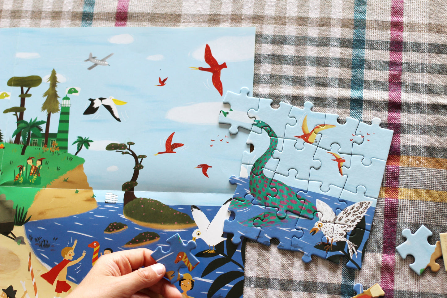 PUZZLE RETOUR AU JURASSIQUE - PUZZLES - PIROUETTE CACAHOUETE