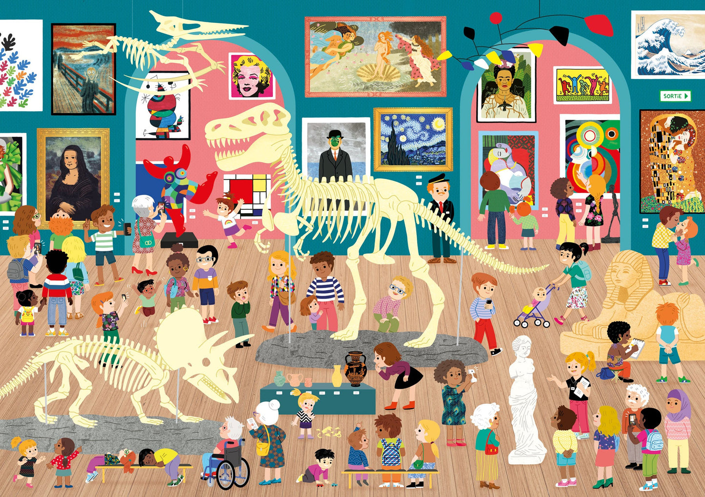 PUZZLE VISITE AU MUSEE - PUZZLES - PUZZLE MICHELE WILSON