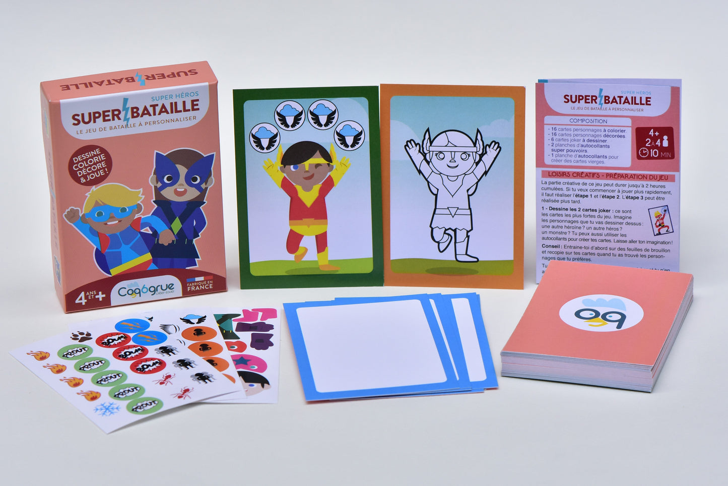 SUPERBATAILLE SUPER HEROS - JEUX DE CARTES - COQ6GRUE