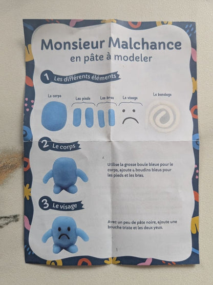 tutoriel monsieur malchance en pate a modeler fabriquée en france