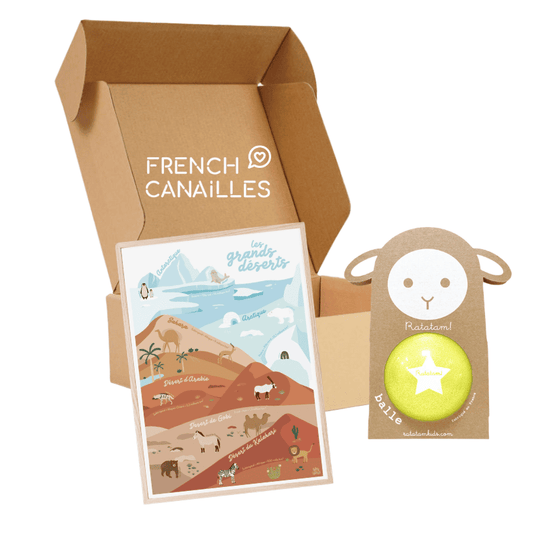 pack enfant de 1 à 2 ans avec affiche décorative chambre bébé et ballon bébé souple