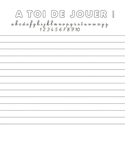 dernière page du cahier de coloriage lavable maternelle pour les enfants de 3 ans