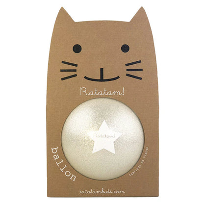 ballon enfant paillettes argentées dans packaging chat