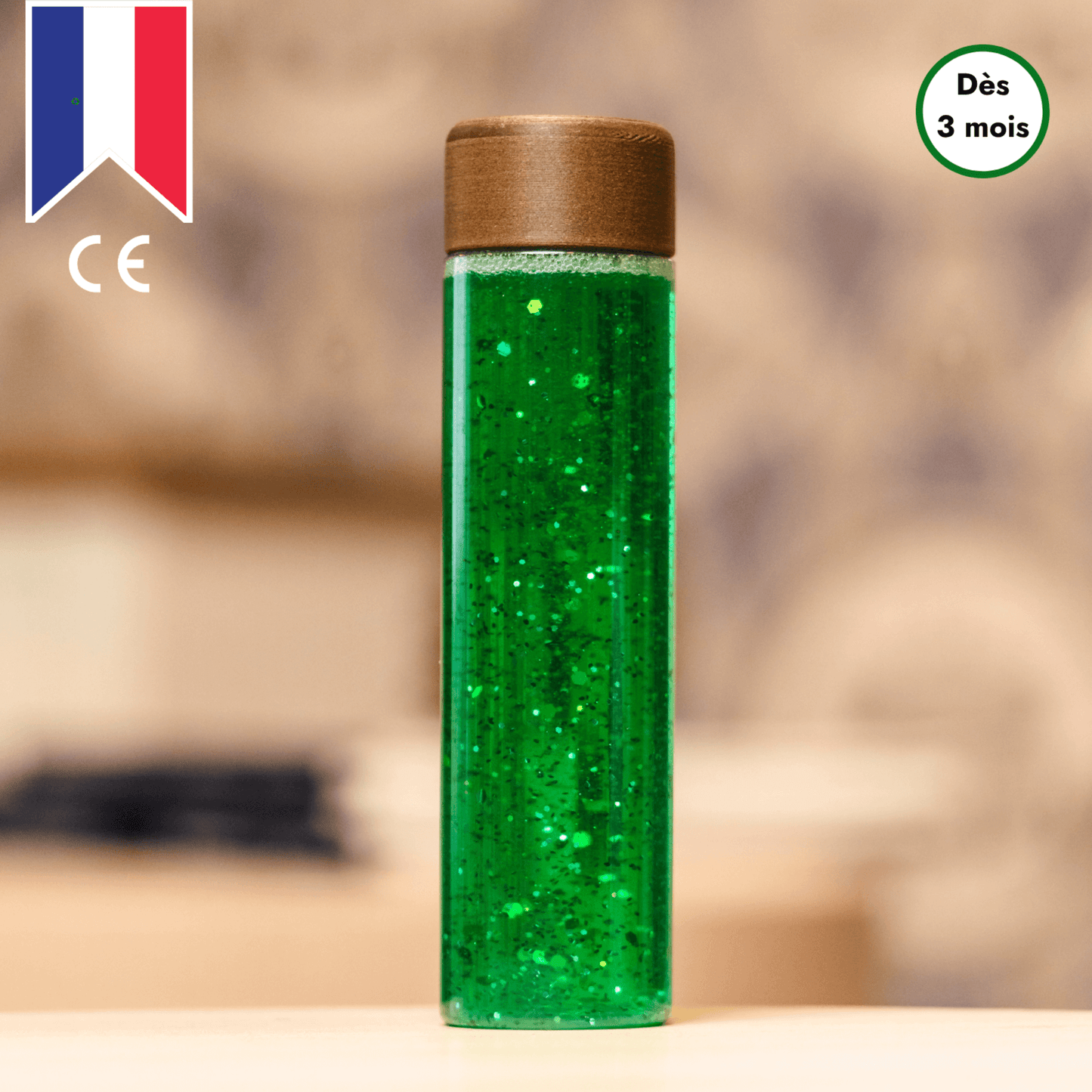 BOUTEILLE SENSORIELLE BEBE PAILLETTES