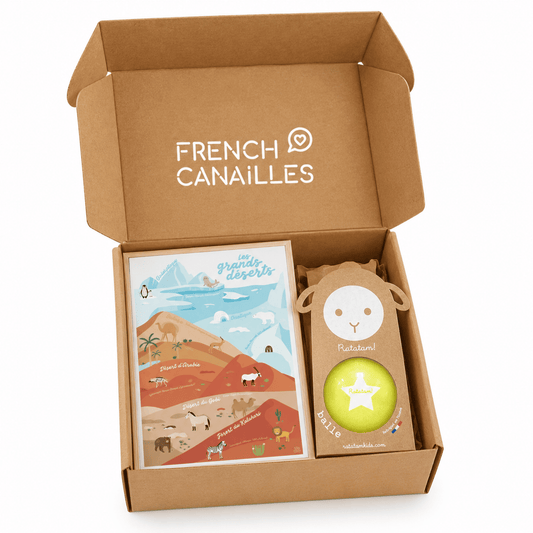 coffret cadeau pour un enfant de 1 à 2 ans avec affiche décorative chambre bébé et ballon bébé souple