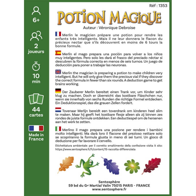 regles jeu de cartes potion magique enfant 6 ans