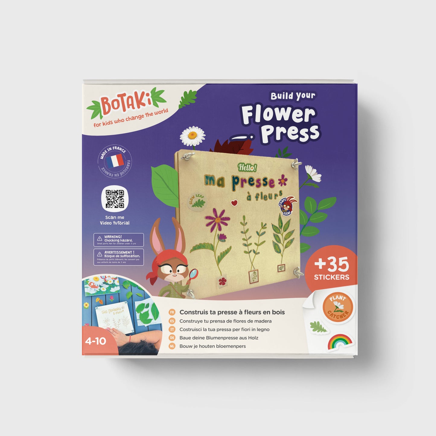 KIT HERBIER ET PRESSE A FLEURS - JEUX EDUCATIFS - BOTAKI