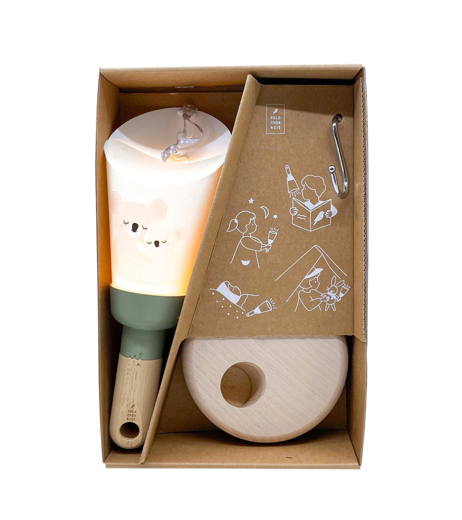 LAMPE PASSE - PARTOUT BABY LOVE KOALAS SAUGE - COFFRET LAMPE NOMADE - MAISON POLOCHON