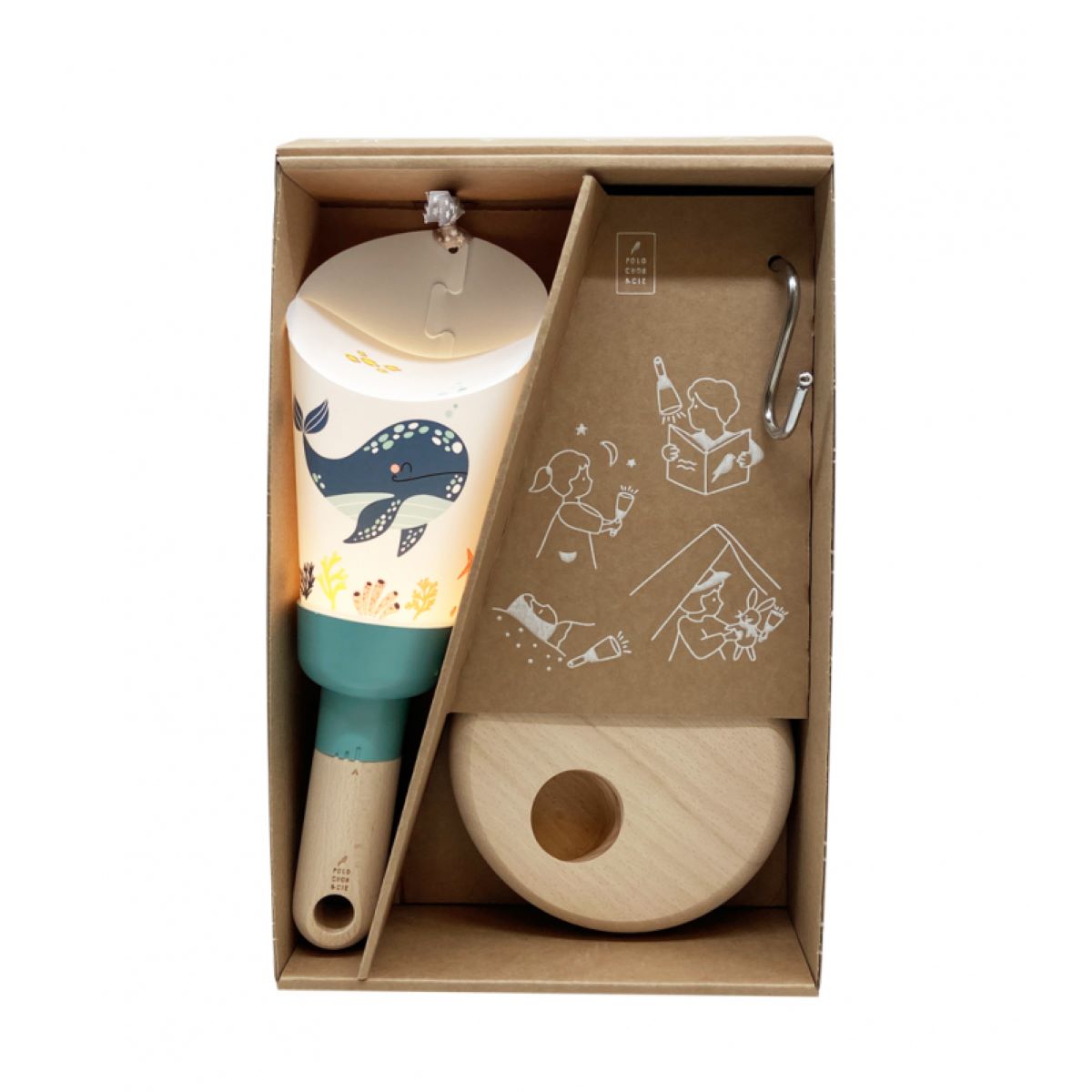 LAMPE PASSE - PARTOUT LA BALEINE REVEUSE LAGON - COFFRET LAMPE NOMADE - MAISON POLOCHON