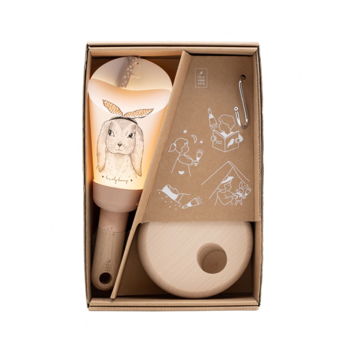 LAMPE PASSE - PARTOUT LAPIN SO SWEET ROSE POUDRE - COFFRET LAMPE NOMADE - MAISON POLOCHON