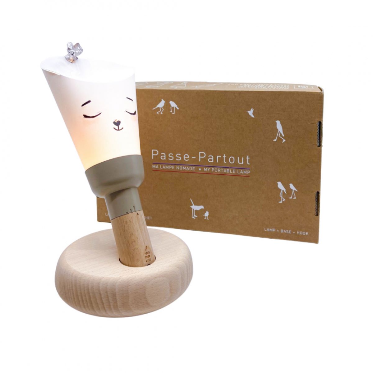 LAMPE PASSE - PARTOUT PIPOUETTE TAUPE - COFFRET LAMPE NOMADE - MAISON POLOCHON