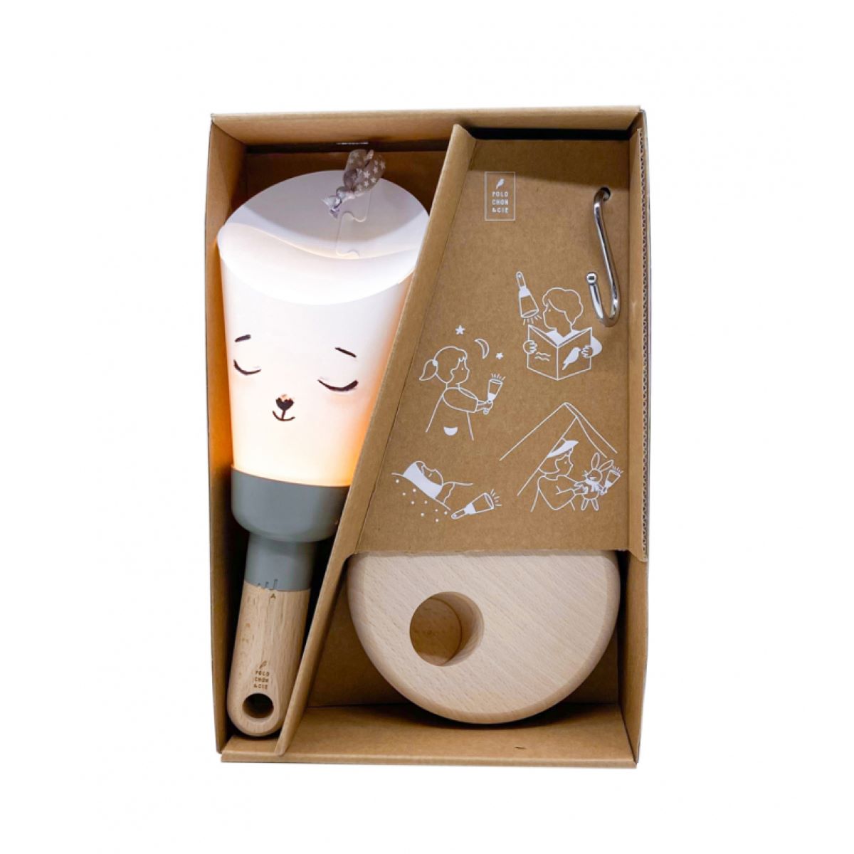 LAMPE PASSE - PARTOUT PIPOUETTE TAUPE - COFFRET LAMPE NOMADE - MAISON POLOCHON