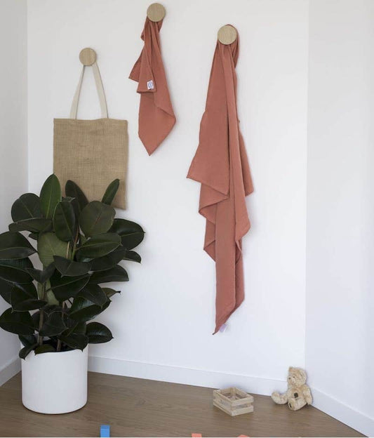 LANGE - GARDIEN - TERRACOTTA / 60x60cm - MANUFACTURE DES BEBES FRANÇAIS