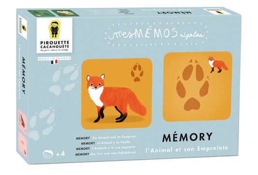 MEMORY L’ANIMAL ET SON EMPREINTE - JEUX - PIROUETTE CACAHOUETE