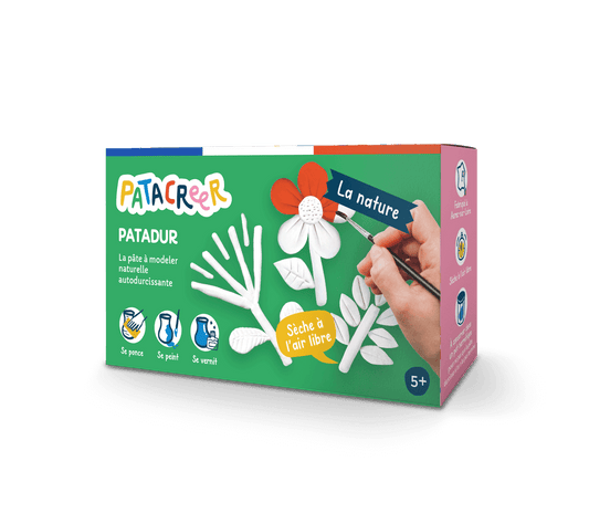boîte patadur pâte à modeler naturelle autodurcissante la nature pour enfant dès 5 ans