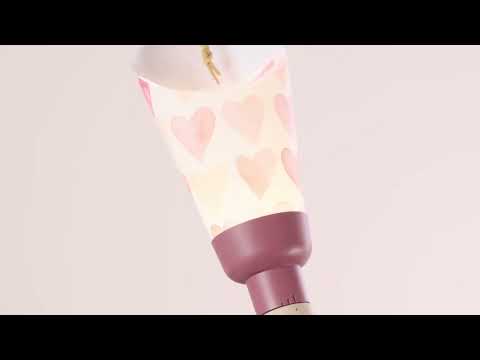 video de la veilleuse nomade rechargeable coeur rose maison polochon