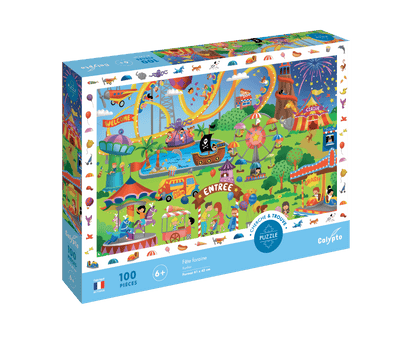 boite puzzle 100 pièces fete foraine pour enfant de 6 ans